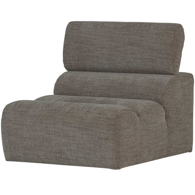 WOOOD-collectie Novi 1-Zits Element Grijs Melange
