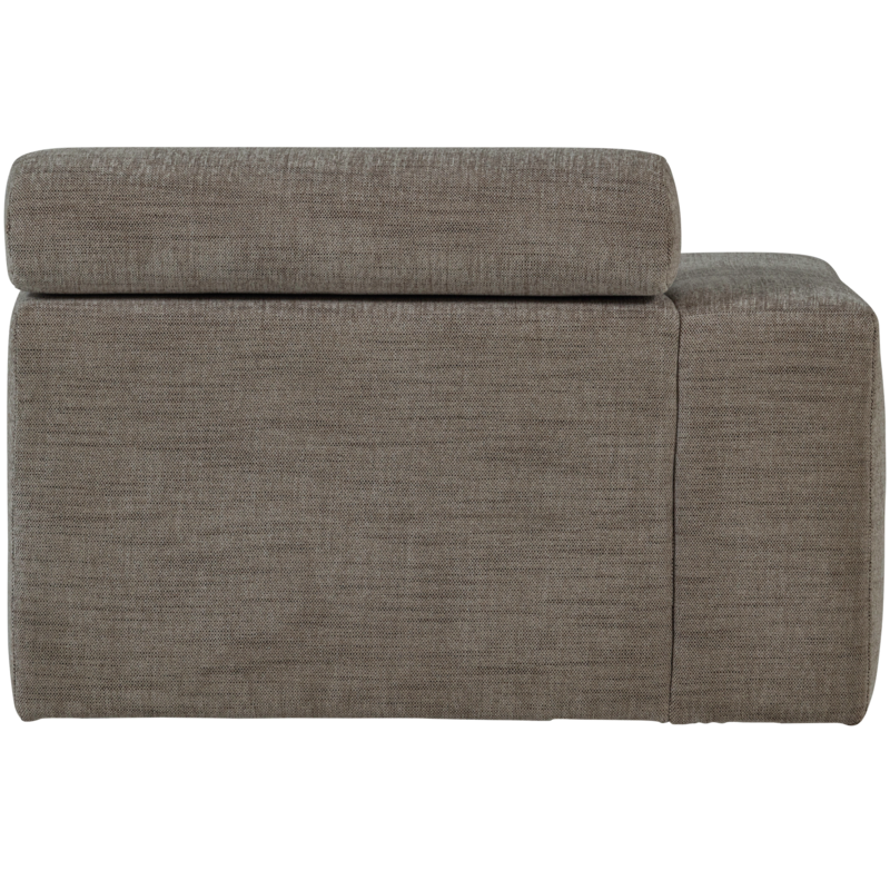 WOOOD-collectie Novi Chaise Longue Element Arm Links Grijs Melange