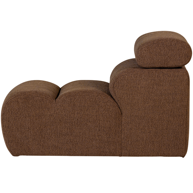 WOOOD-collectie Novi 1-Zits Element Boucle Mokkabruin