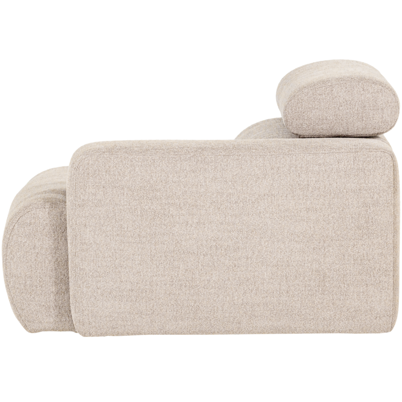 WOOOD-collectie Novi 1-Zits Element Arm Rechts Boucle Naturel