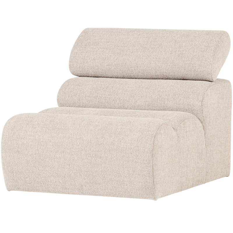 WOOOD-collectie Novi 1-Zits Element Boucle Naturel