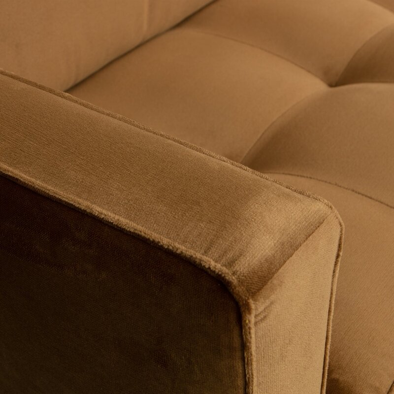 WOOOD-collectie Rodeo Classic 3-Zits Bank Velvet Honinggeel