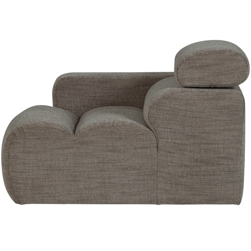 WOOOD-collectie Novi 1-Zits Element Arm Links Grijs Melange