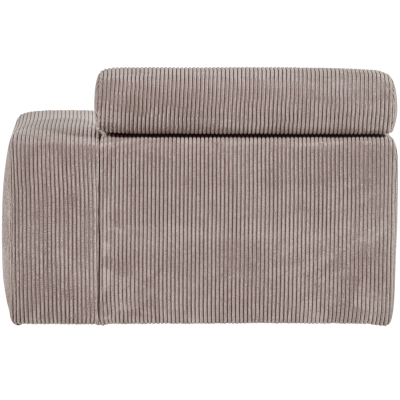 WOOOD-collectie Novi Chaise Longue Element Arm Rechts Ribstof Zand