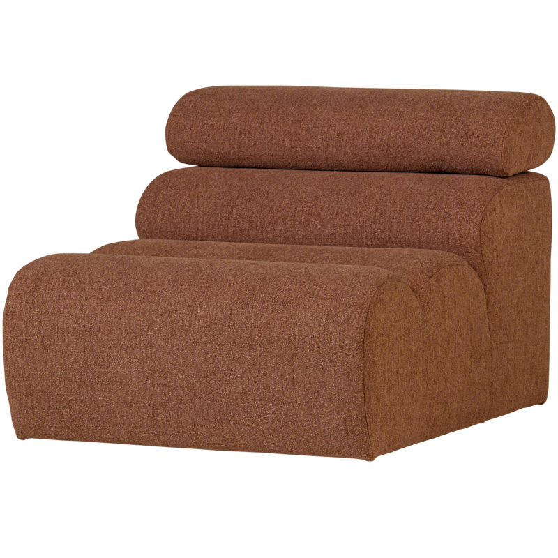 WOOOD-collectie Novi 1-Zits Element Boucle Terra