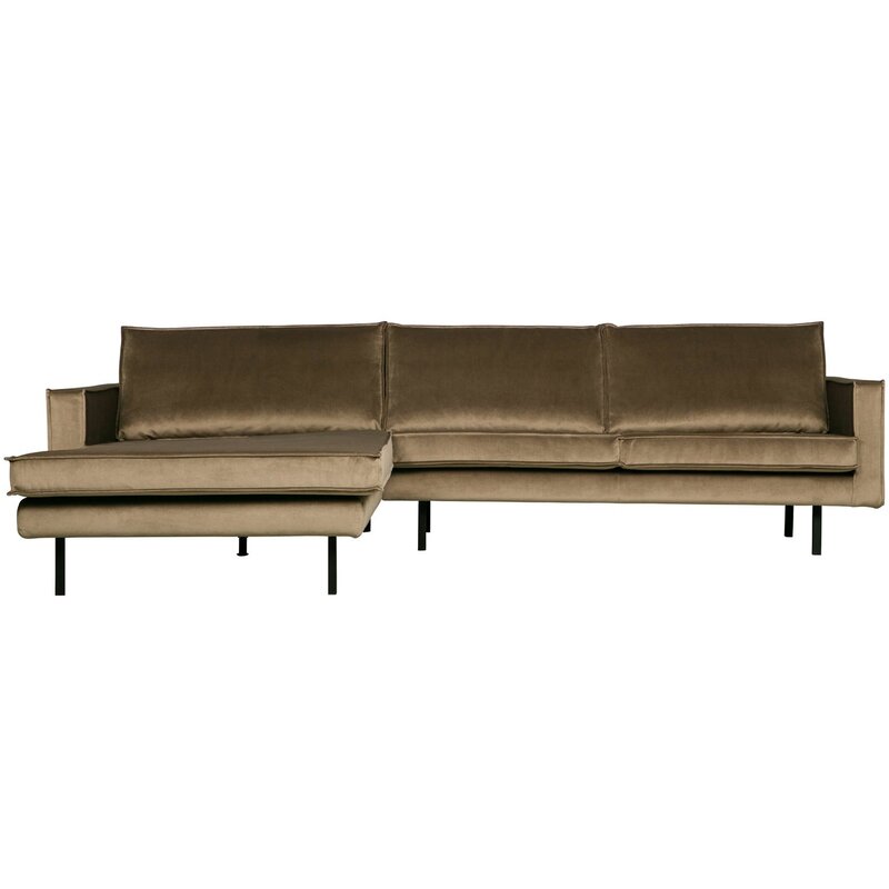 WOOOD-collectie Rodeo Chaise Longue Bank Links Velvet Taupe