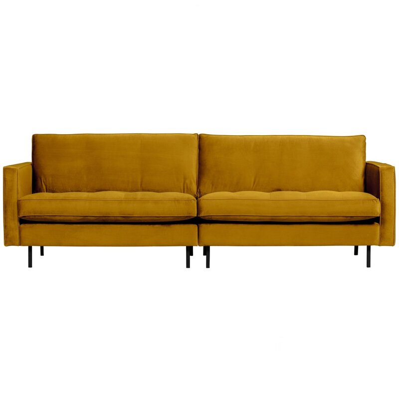 WOOOD-collectie Rodeo Classic 3-Zits Bank Velvet Oker