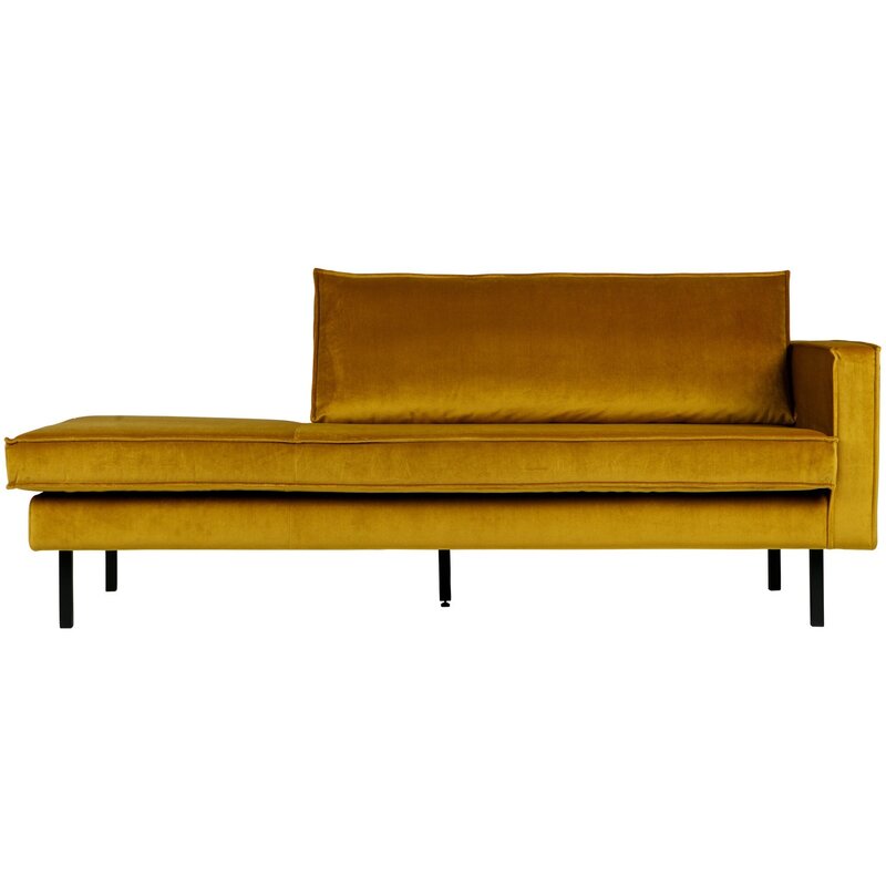 WOOOD-collectie Rodeo Daybed Rechts Velvet Oker