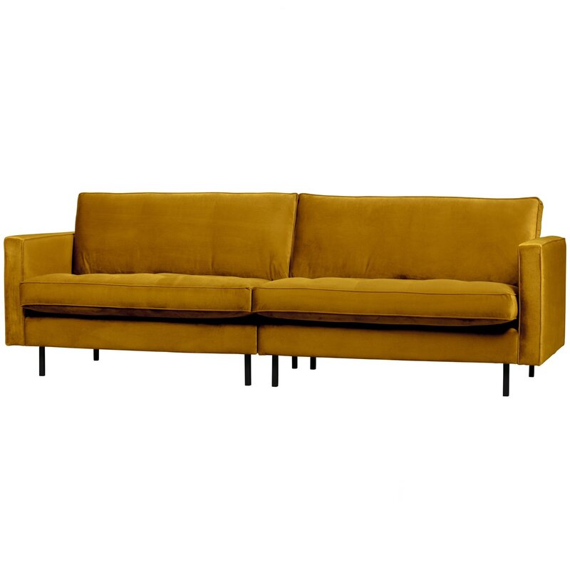 WOOOD-collectie Rodeo Classic 3-Zits Bank Velvet Oker