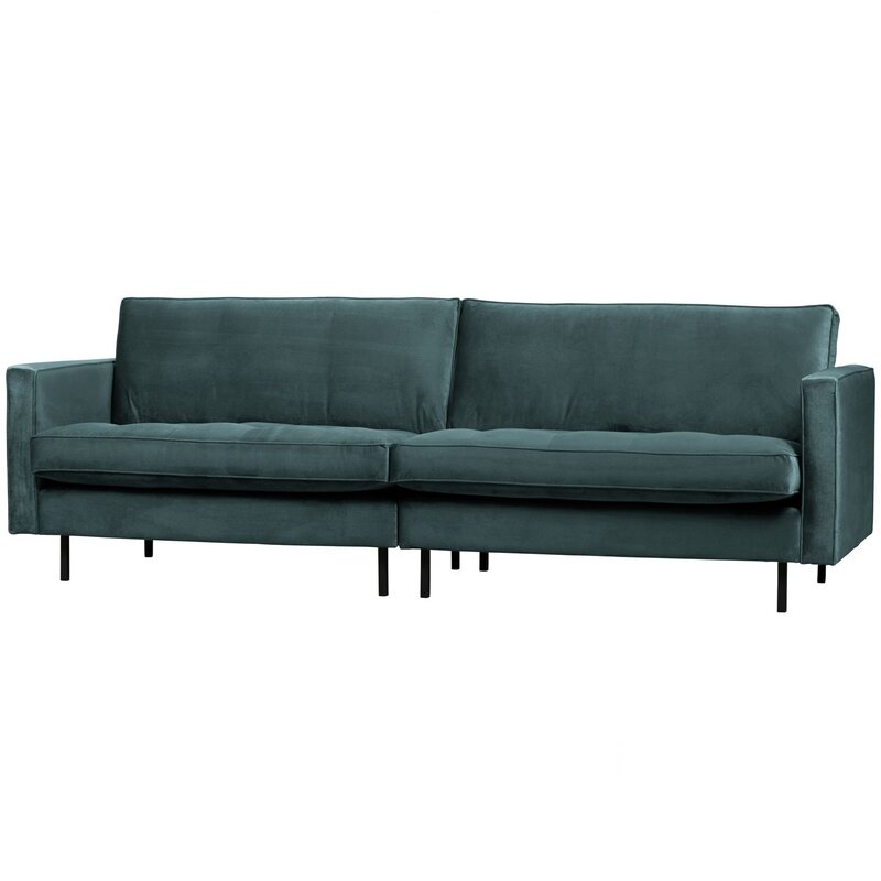 WOOOD-collectie Rodeo Classic 3-Zits Bank Velvet Groenblauw