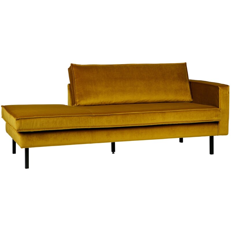 WOOOD-collectie Rodeo Daybed Rechts Velvet Oker