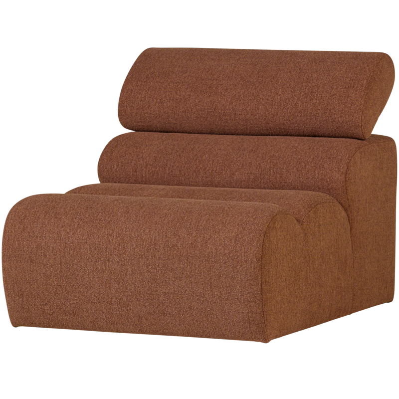 WOOOD-collectie Novi 1-Zits Element Boucle Terra