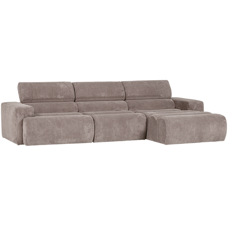 WOOOD-collectie Novi Chaise Longue Bank Rechts Ribstof Zand
