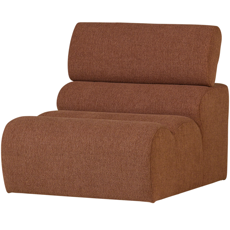 WOOOD-collectie Novi 1-Zits Element Boucle Terra