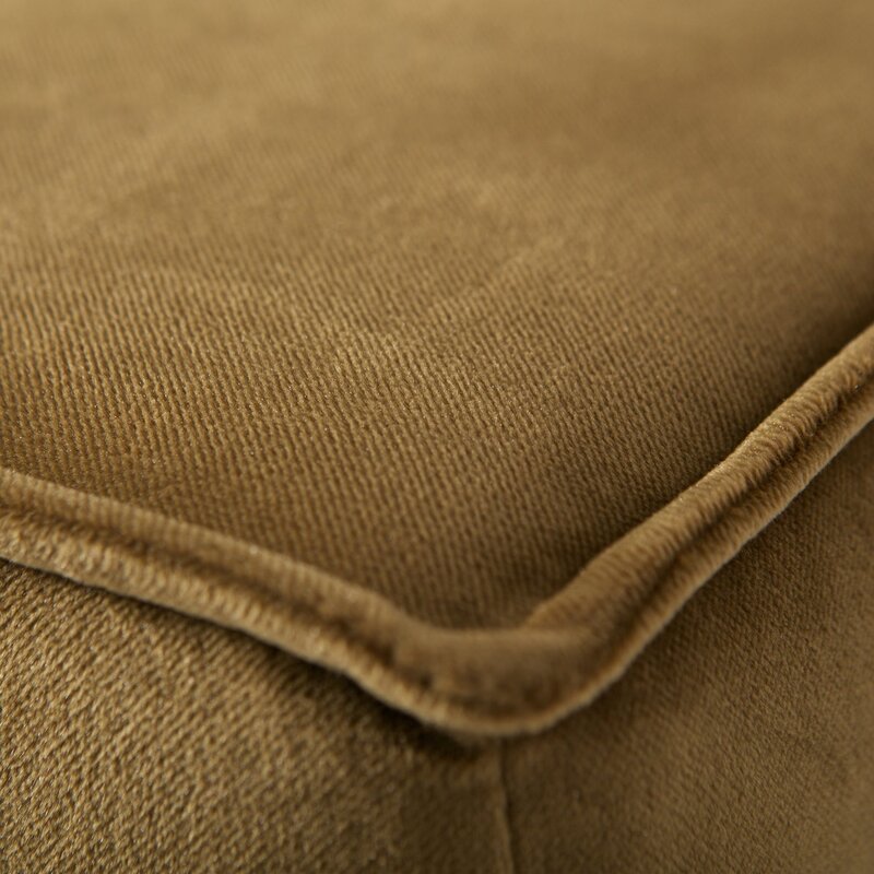 WOOOD-collectie Rodeo Hocker Op Poten Velvet Honinggeel