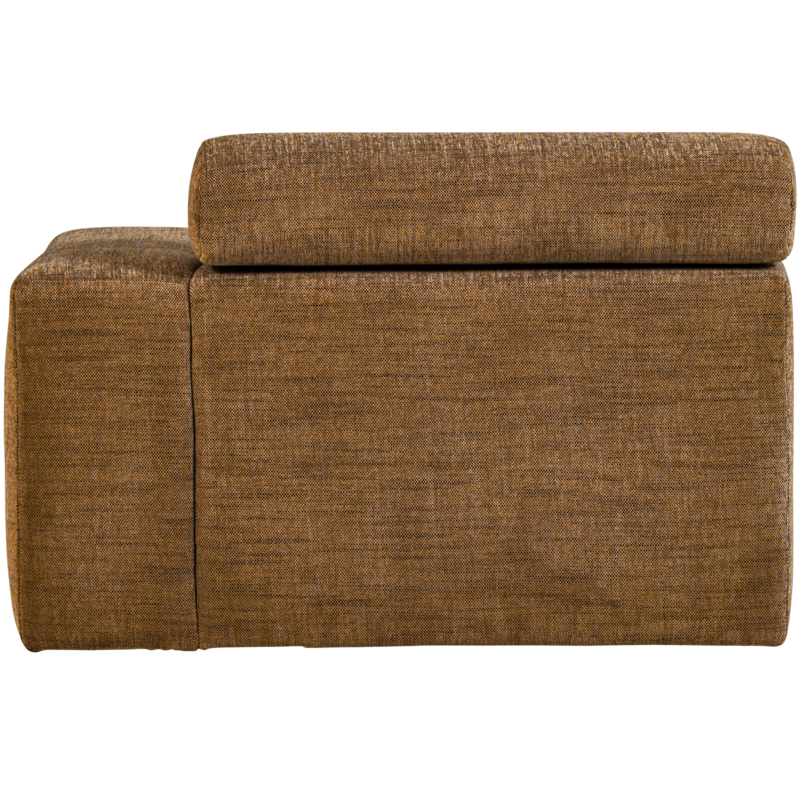 WOOOD-collectie Novi Chaise Longue Element Arm Rechts Karamelbruin Melange