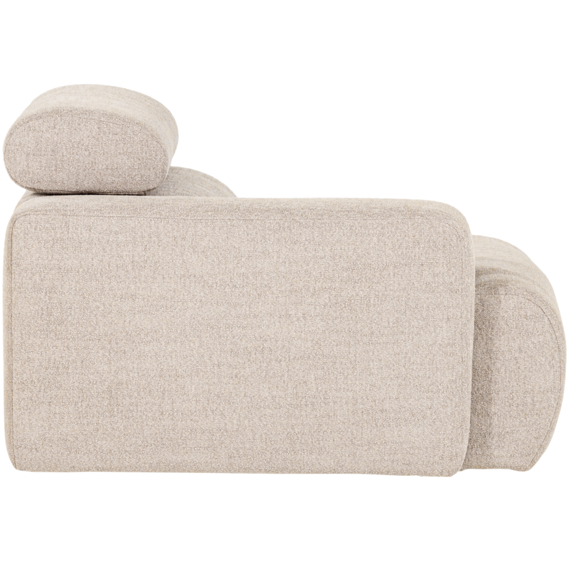 WOOOD-collectie Novi 1-Zits Element Arm Links Boucle Naturel