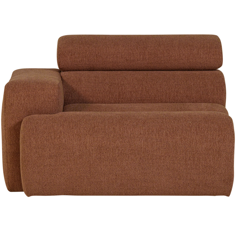 WOOOD-collectie Novi 1-Zits Element Arm Links Boucle Terra