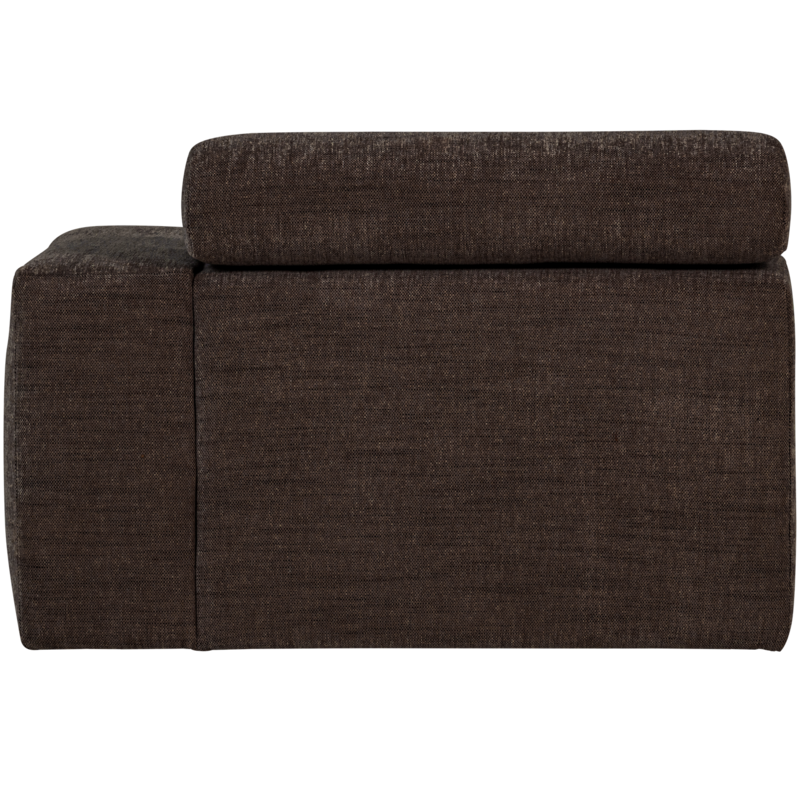 WOOOD-collectie Novi 1-Seater Element Arm Right Dark Brown Melange