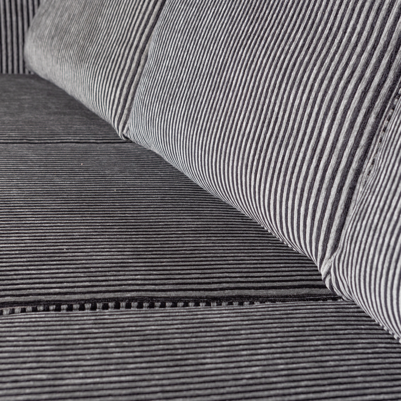 WOOOD-collectie Rodeo 3-Zits Bank Streep Zwart/Grijs