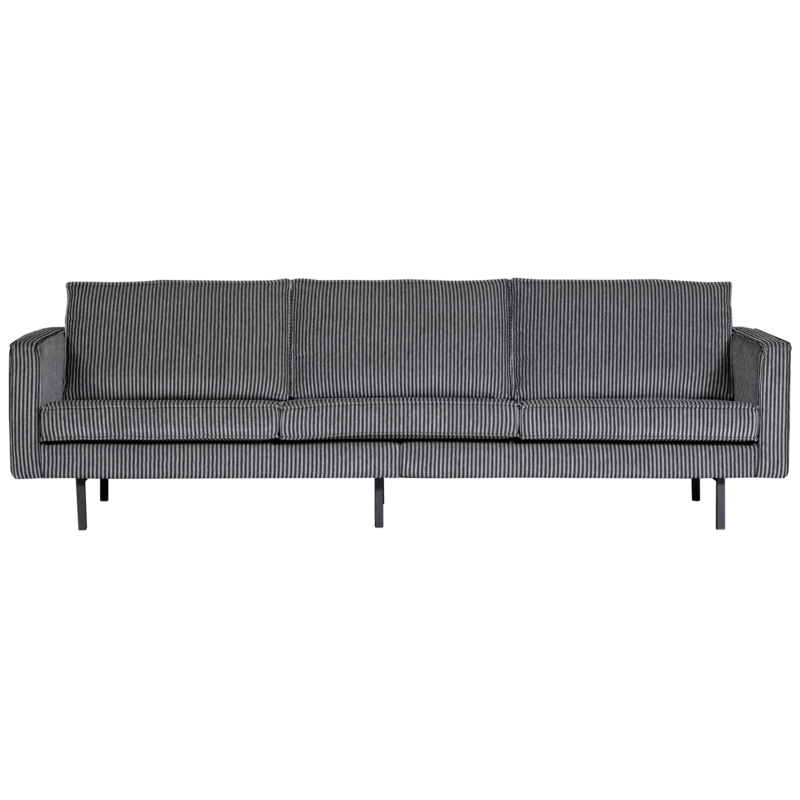 WOOOD-collectie Rodeo 3-Zits Bank Streep Zwart/Grijs