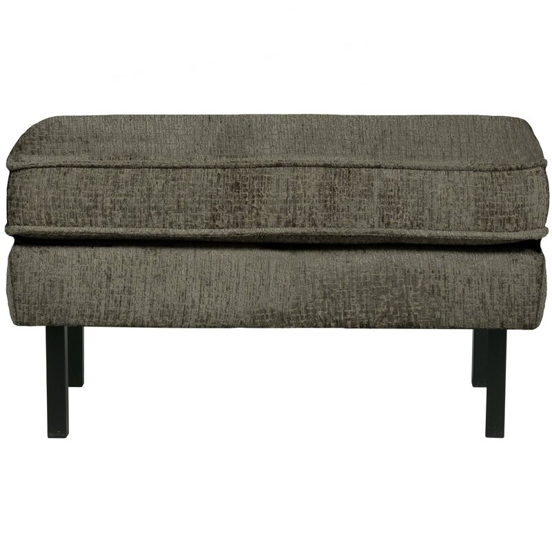 WOOOD-collectie Rodeo Hocker Op Poten Structure Velvet Frost