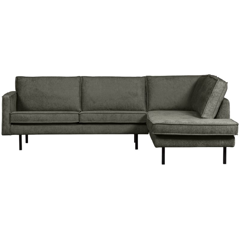 WOOOD-collectie Rodeo Hoekbank Rechts Structure Velvet Frost