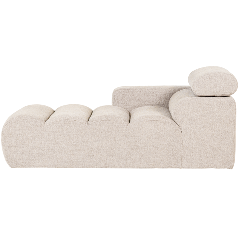WOOOD-collectie Novi Chaise Longue Element Arm Links Boucle Naturel