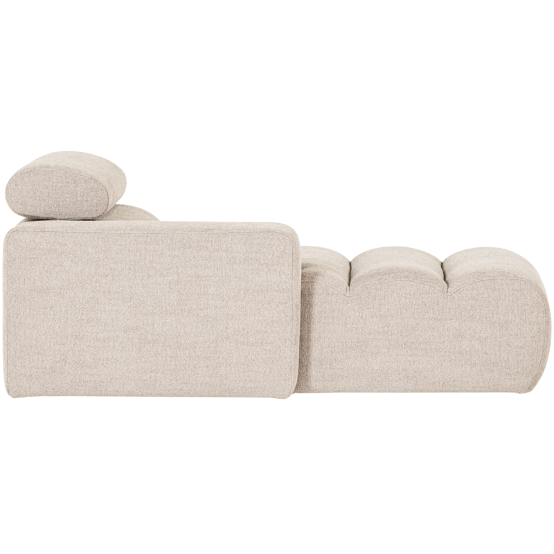 WOOOD-collectie Novi Chaise Longue Element Arm Links Boucle Naturel