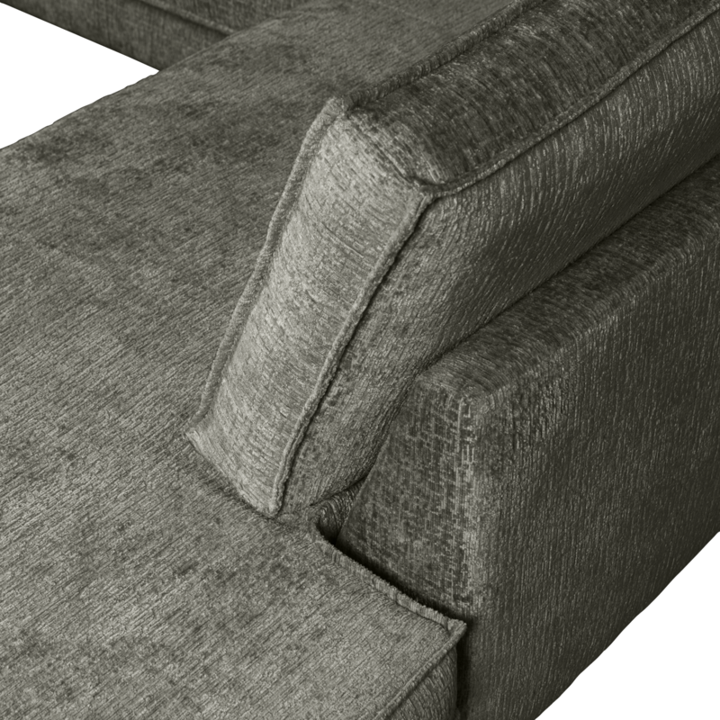 WOOOD-collectie Rodeo Hoekbank Rechts Structure Velvet Frost