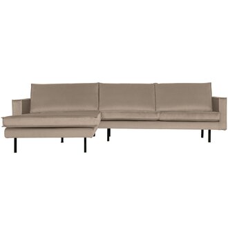 WOOOD Rodeo Chaise Longue Bank Links Velvet Khaki