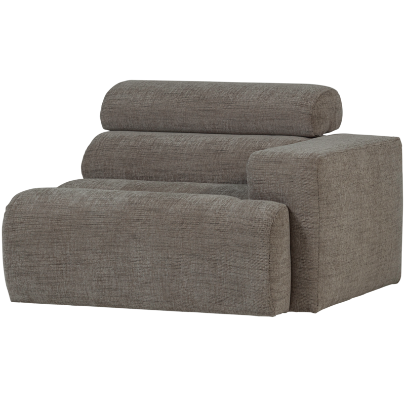 WOOOD-collectie Novi 1-Zits Element Arm Rechts Grijs Melange