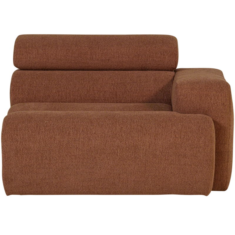 WOOOD-collectie Novi 1-Zits Element Arm Rechts Boucle Terra