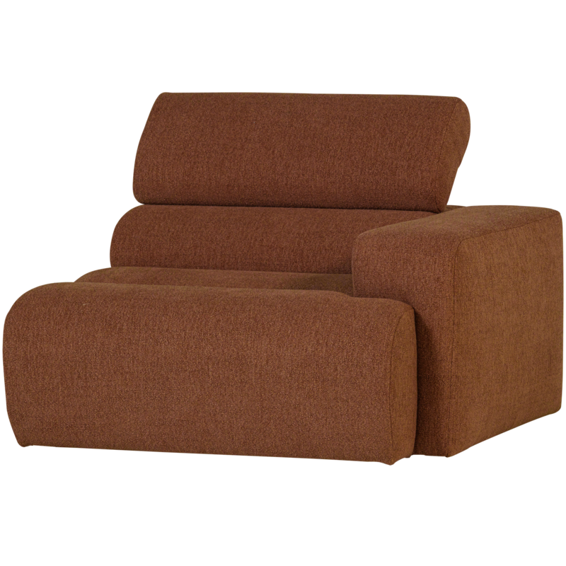 WOOOD-collectie Novi 1-Zits Element Arm Rechts Boucle Terra