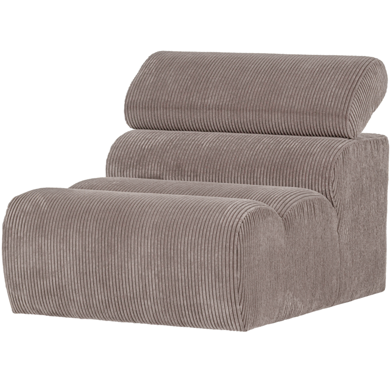 WOOOD-collectie Novi 1-Zits Element Ribstof Zand