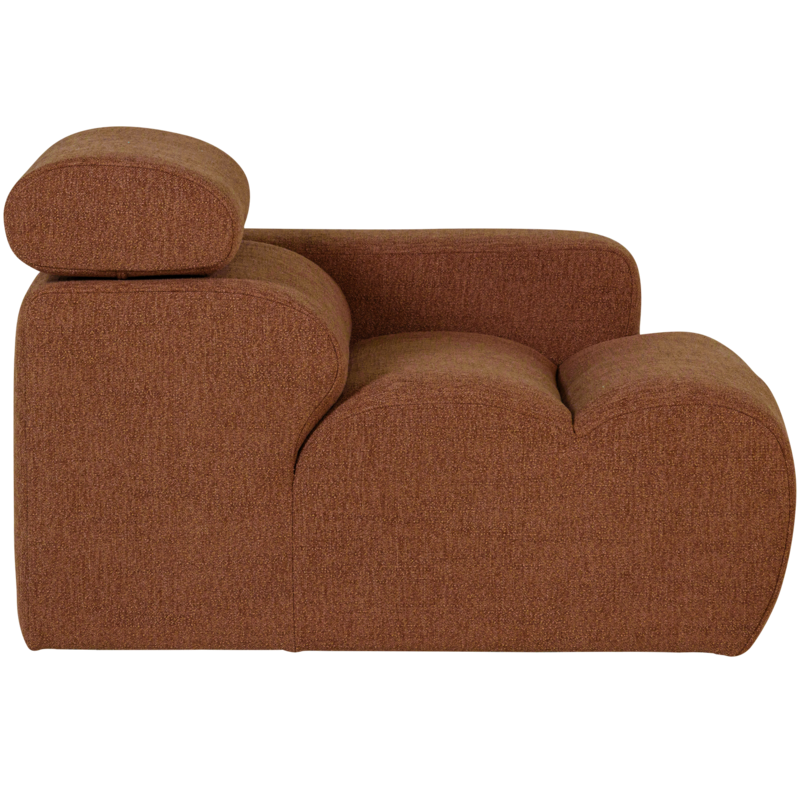 WOOOD-collectie Novi 1-Seater Element Arm Right Boucle Terra