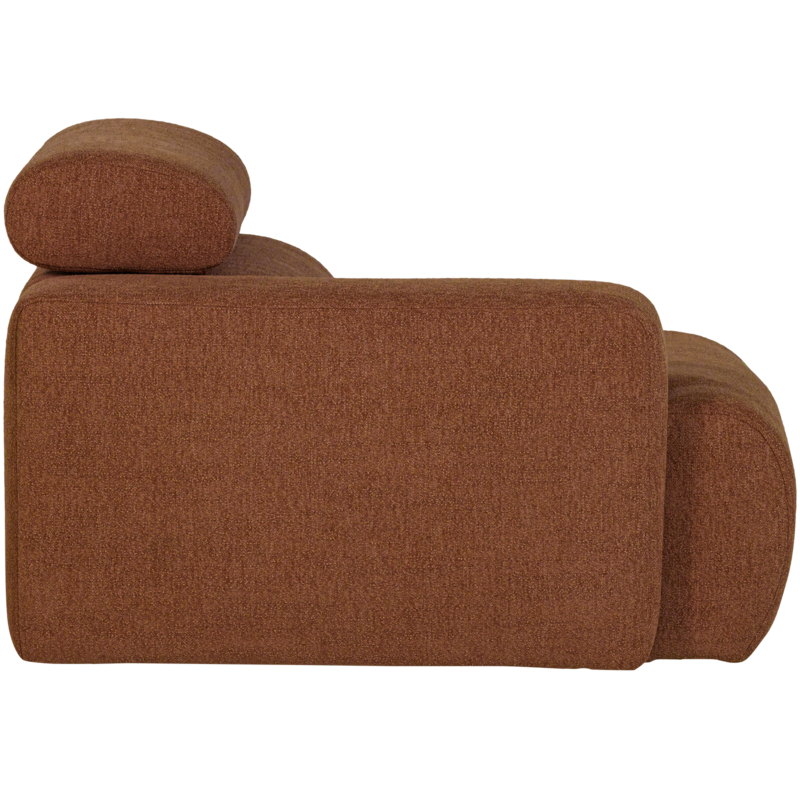 WOOOD-collectie Novi 1-Zits Element Arm Links Boucle Terra