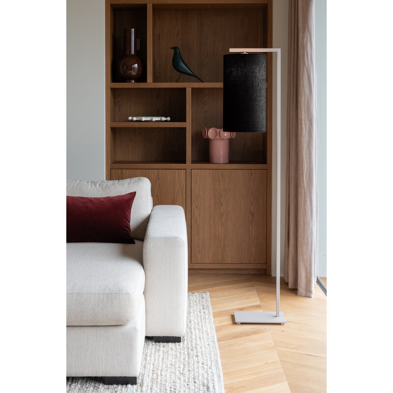 it's about RoMi-collectie Vloerlamp Boston zand/kap 2545 zwart