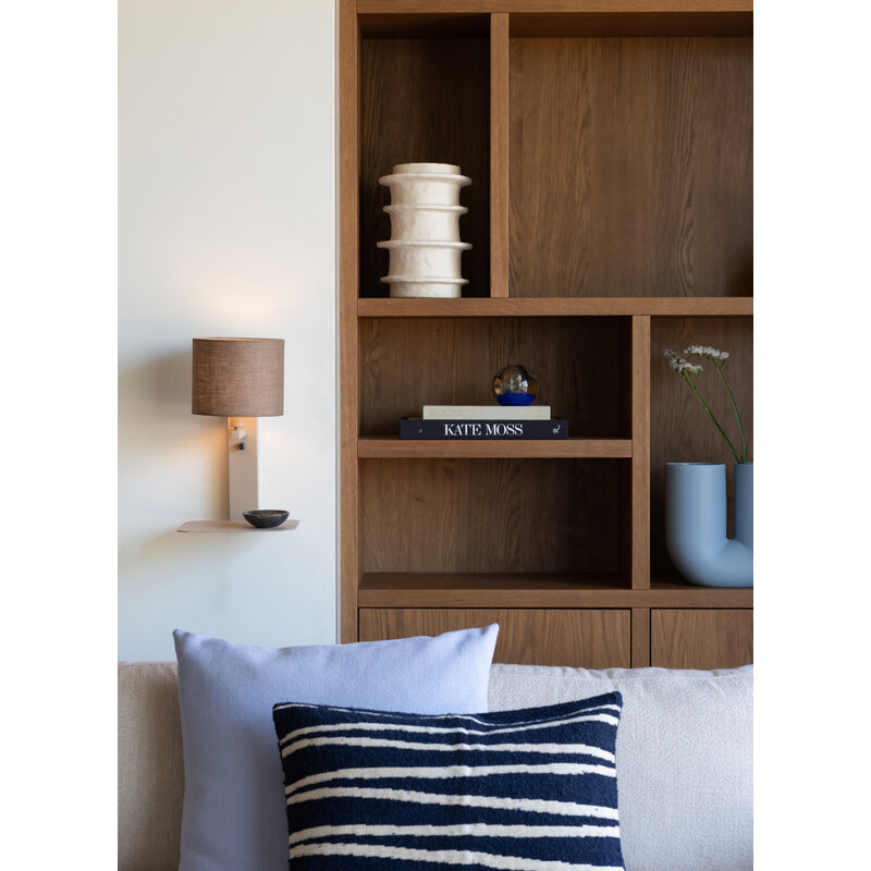 it's about RoMi-collectie Wandlamp Florence zand/kap 1815 linnen donker