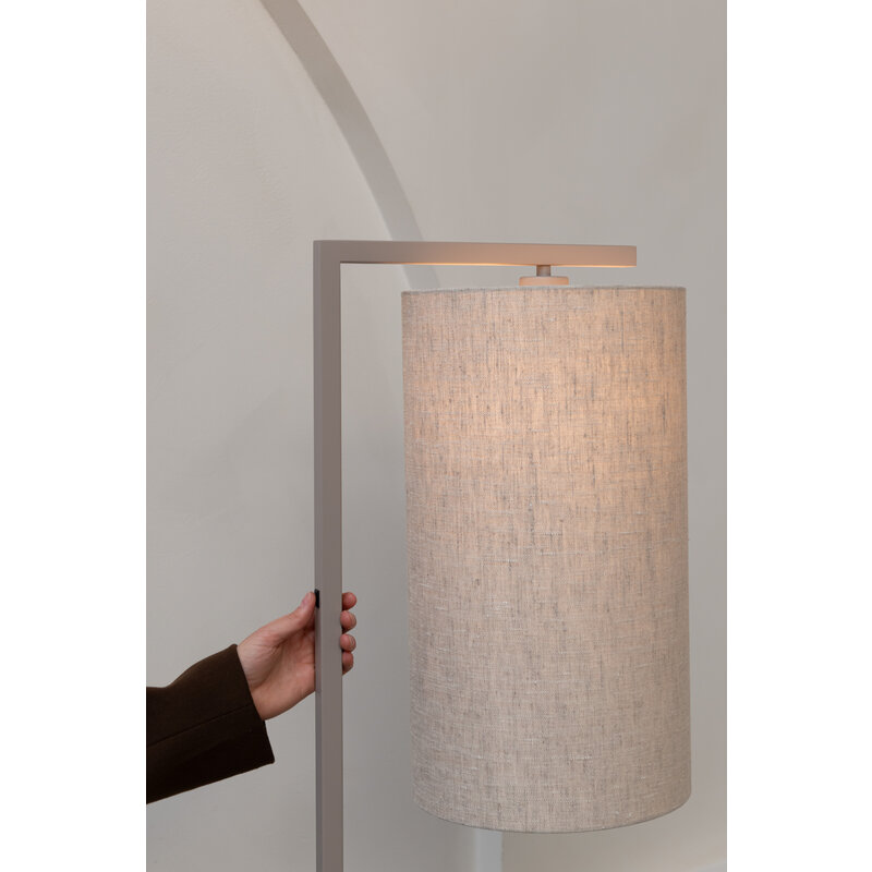 it's about RoMi-collectie Vloerlamp Boston zand/kap 2545 linnen donker