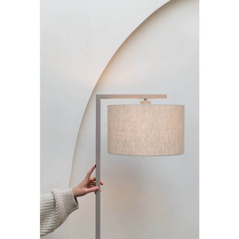 it's about RoMi-collectie Vloerlamp Boston zand/kap 3220 linnen donker