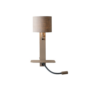 it's about RoMi Wandlamp Florence+leeslamp zand/kap 1815 linnen donker it's about RoMi Wandlamp Florence+leeslamp zand/kap 1815 linnen donker