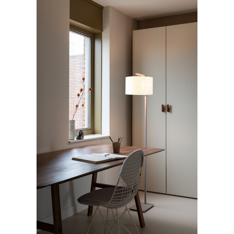 it's about RoMi-collectie Vloerlamp Boston zand/kap 3220 wit