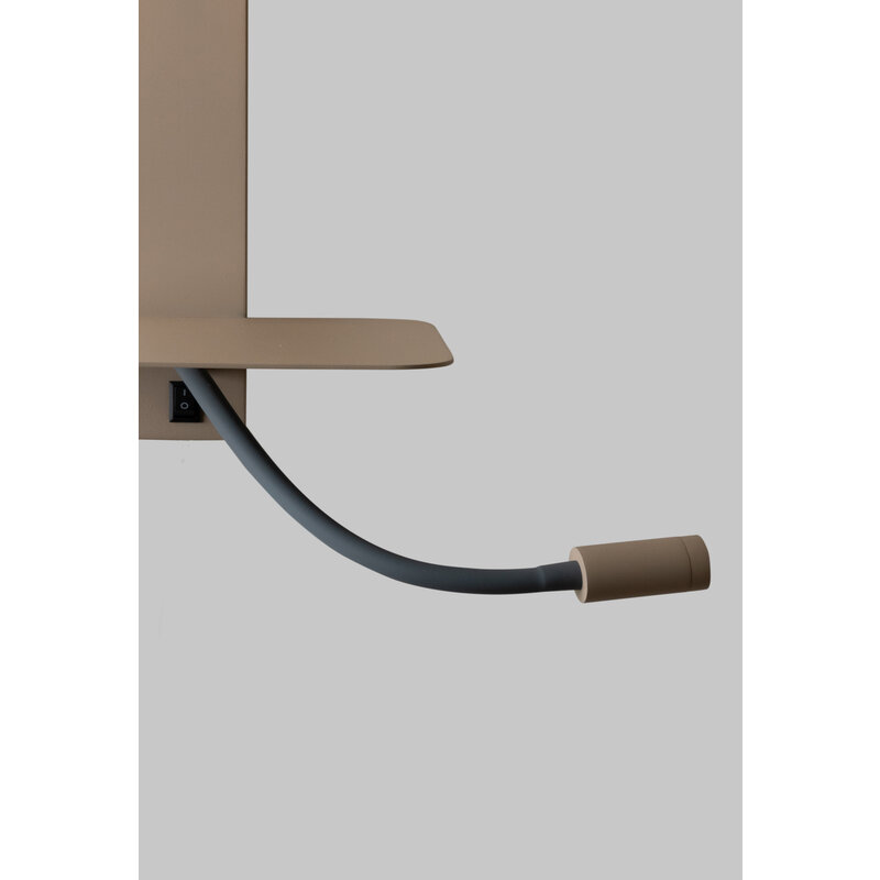 it's about RoMi-collectie Wandlamp Florence+leeslamp zand/kap 1815 linnen donker