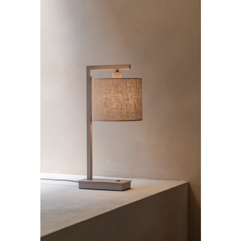 it's about RoMi-collectie Table lamp Boston sand/shade 1815 dark linen