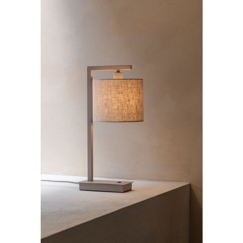 it's about RoMi-collectie Table lamp Boston sand/shade 1815 light linen