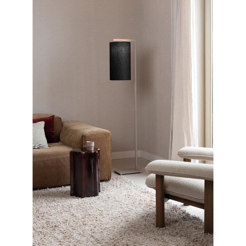 it's about RoMi-collectie Vloerlamp Boston zand/kap 2545 zwart