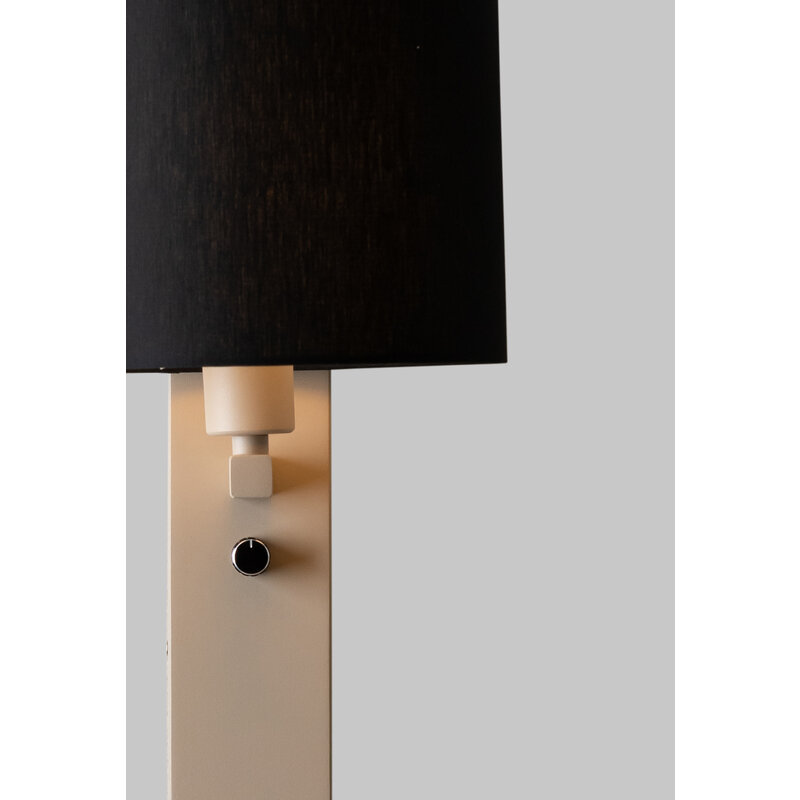 it's about RoMi-collectie Wandlamp Florence+leeslamp zand/kap 1815 zwart