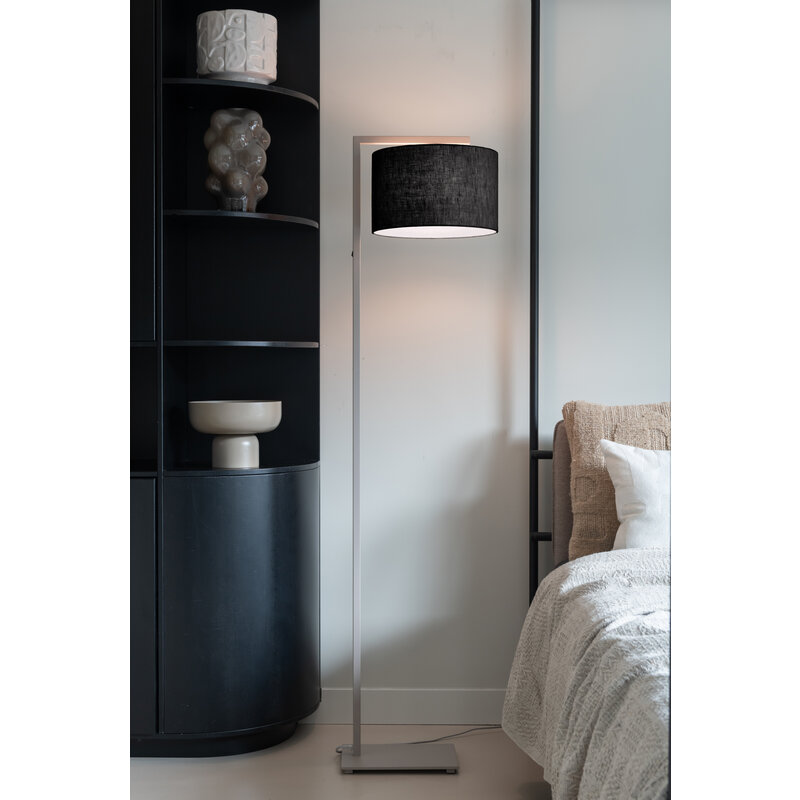 it's about RoMi-collectie Vloerlamp Boston zand/kap 3220 zwart