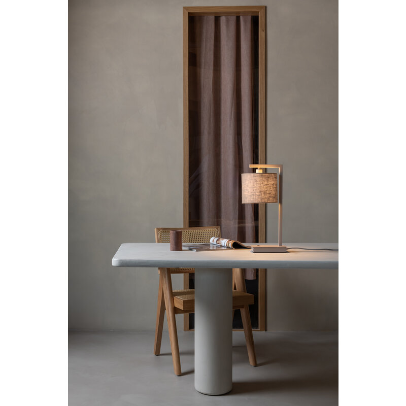 it's about RoMi-collectie Table lamp Boston sand/shade 1815 dark linen